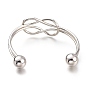304 Stainless Steel Cuff Bangles, Torque Bangles, Knot