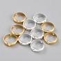 Brass Beads Frames, Long-Lasting Plated, Round Ring