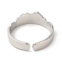 304 Stainless Steel Mountain Open Cuff Ring for Women