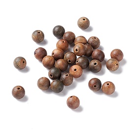 Perles de bois de santal naturelles, ronde