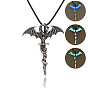 Luminous Alloy Pendants, Necklace, Halloween, Dragon/Skull/Horse/Gun