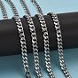Men's Jewelry Making 201 Stainless Steel Curb Chains, Unwelded, Faceted