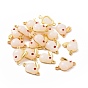 Glass Imitation Jade Connector Charms, Rabbit Links, with Alloy Hyacinth Rhinestone Findings