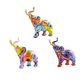 Figurines d'éléphant en résine, pour les décorations de bureau à domicile