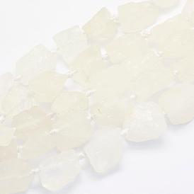 Naturelles cristal de quartz brins de perles, cristal de roche, nuggets