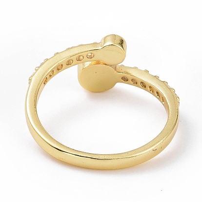 Эмалевое кольцо-манжета сглаза с прозрачным кубическим цирконием, позолоченные латунные украшения для женщин, без кадмия и без свинца