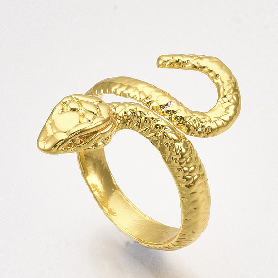 Alloy Cuff Finger Rings, Snake