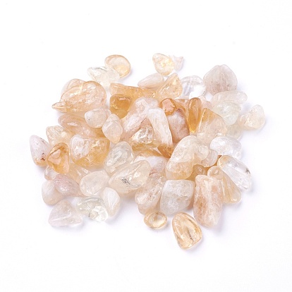 Natural Citrine Beads, Undrilled/No Hole, Chips