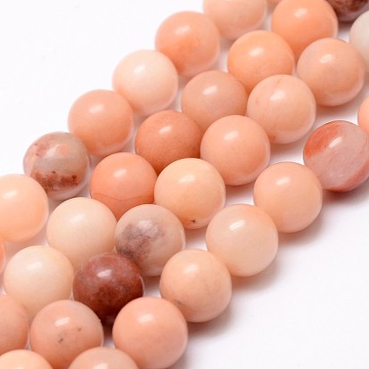 Natural Pink Aventurine Beads Strands, Round