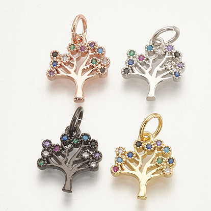 Micro cuivres ouvrent charmes de zircons, arbre, colorées