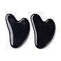 Planches de gua sha en obsidienne noire naturelle, grattage des outils de massage, outils pour le visage gua sha, cœur
