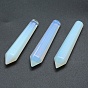Opalite Stone Pointed Beads, Bullet, Undrilled/No Hole Beads
