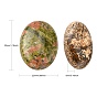 Кабошоны из камня, овальные, 30x22x5~7 мм