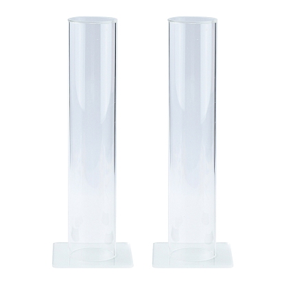 Pantallas pulsera de cristal orgánicos, soporte de exhibición de pulsera de joyería de torre vertical, 84.5x50x255 mm