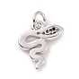 Micro cuivres ouvrent charmes de zircons, avec anneau de saut, charme de serpent