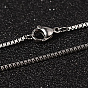 304 collares de cadena caja de acero inoxidable, con cierre de langosta, 17.7 pulgada (45 cm), 1.5 mm