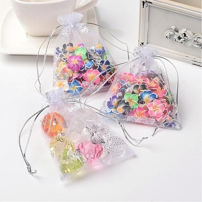 Organza Bags, with Silver Hot Stamping Butterfly