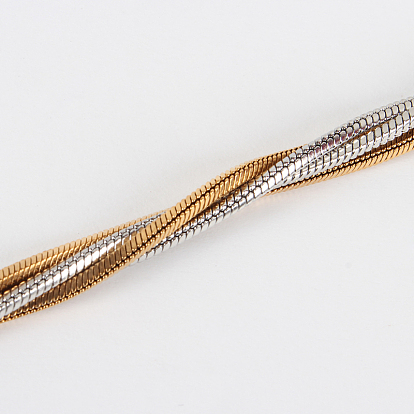 304 fabrication de collier en chaîne serpent en acier inoxydable, avec fermoir pince de homard, 17.7 pouces (450 mm)