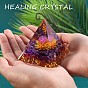 Amethyst Crystal Pyramid Decorations, Healing Angel Crystal Pyramid Stone Pyramid, for Healing Meditation