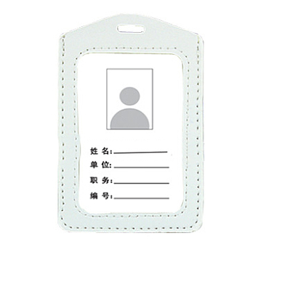 Вертикальный держатель удостоверения личности из искусственной кожи, водонепроницаемый держатель для карт с прозрачным окошком, для школьного офиса, прямоугольные