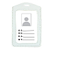 Вертикальный держатель удостоверения личности из искусственной кожи, водонепроницаемый держатель для карт с прозрачным окошком, для школьного офиса, прямоугольные