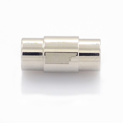 Smooth 304 Stainless Steel Magnetic Screw Clasps, Locking Tube Magnetic Clasps, Column