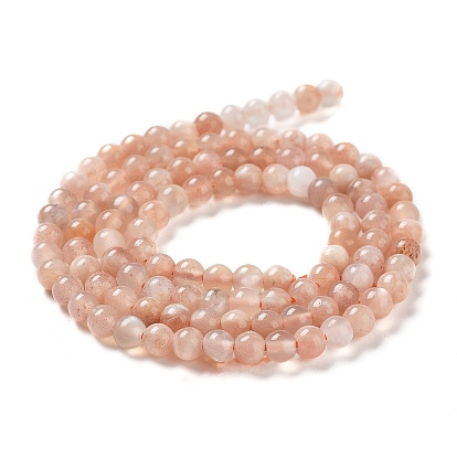 Natural Multi-Moonstone Beads Strands, Round