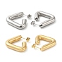 304 Stainless Steel Triangle Stud Earrings, Half Hoop Earrings