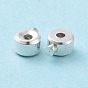 925 Sterling Silver Crimp Beads, Loose Spacer Beads, Stopper Crimp Charms, Flat Round