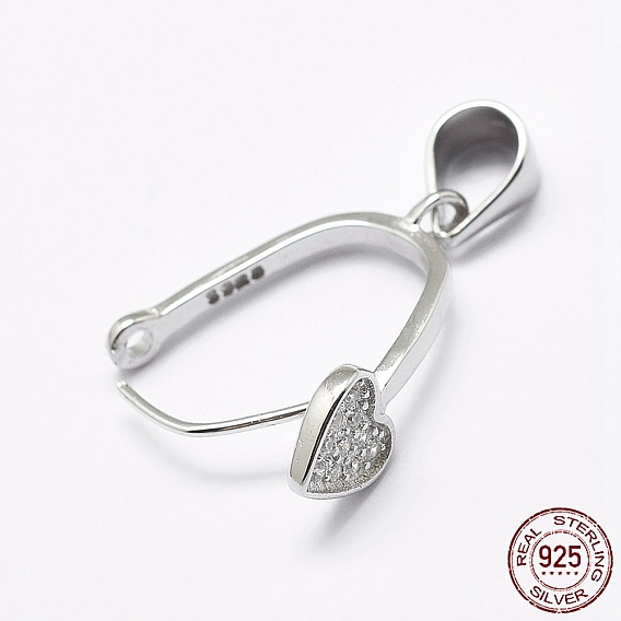 925 серебряный микропроходный кубический цирконий подвесные поручни, ледоруб и щепотку поручительств, сердце