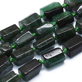Natural Emerald Beads Strands, Faceted, Column