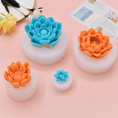 DIY Silicone Candle Molds, for Scented Candle Making, Lotus Flower
