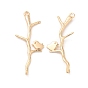 Brass Pendants, Branch with Bird Charm