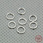 925 круглые кольца из серебра, паяные кольца, Замкнутые кольца для прыжков, Замкнутые кольца для прыжков, 5x0.8 мм, отверстие : 3.5 мм