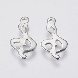 201 Stainless Steel Pendants, Musical Note