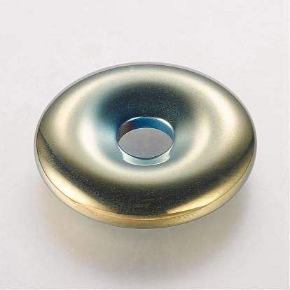Non-Magnetic Synthetic Hematite Pendants, Donut/Pi Disc, Grade A