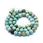Brins de perles de turquoise péruvienne naturelle (jaspe), ronde