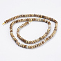 Natural Picture Jasper Beads Strands, Faceted, Rondelle