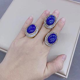 Кольцо с натуральным синим золотым камнем – модно, уникальные и роскошные украшения из драгоценных камней для женщин