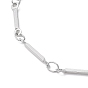 304 Stainless Steel Bar Link Chain Necklaces