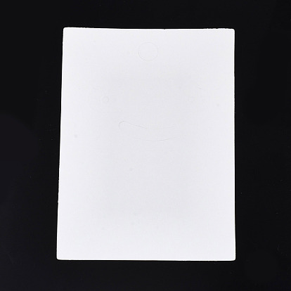 Cartes d'affichage de clou d'oreille en carton, rectangle avec mot acier inoxydable