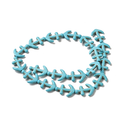 Synthetic Turquoise Dyed Beads Strands, Anchor