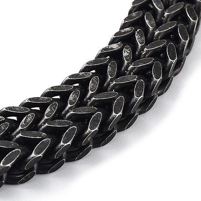 304 bracelets en acier inoxydable avec chaînes à chevrons et tête de mort pour hommes et femmes