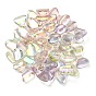 Perlas de acrílico transparentes iridiscentes arco iris chapado uv, lazo