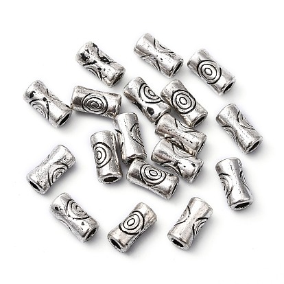 Бусины из тибетского серебра, без свинца и без кадмия, диаметром около 3 мм , 5 мм длиной, отверстие : 1 мм
