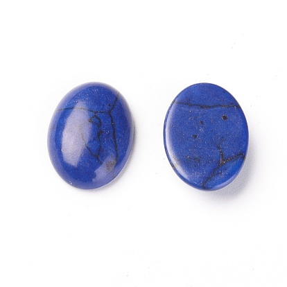 Synthetic Turquoise Cabochons, Dyed, Oval