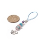 7 Chakra Synthetic Turquoise Beads Mobile Phone Strap, Alloy Pendant Mobile Accessories Decoration, Mixed Shapes