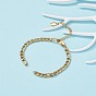 304 Stainless Steel Figaro Chain Bracelet Making, with Lobster Claw Clasps