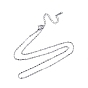 304 Stainless Steel Dapped Chains Necklace for Men Women