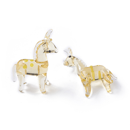 Decoraciones para el hogar, hechos a mano decoraciones de visualización de cristal murano, caballo